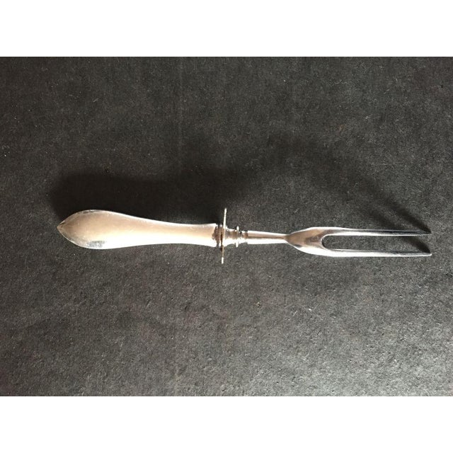 MidCentury Sterling Silver Meat Carving Fork Chairish