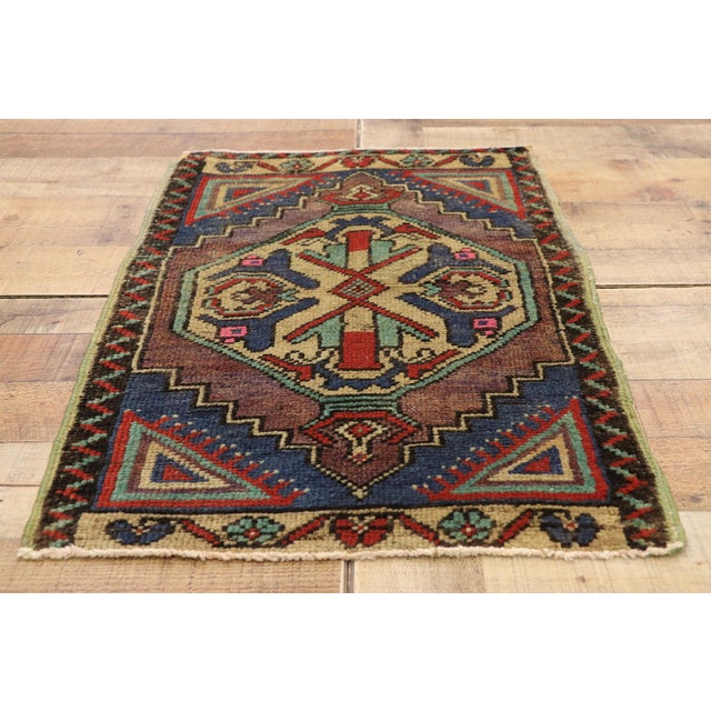 Textile Vintage Turkish Yastik Rug - 01'08 X 02'06 For Sale - Image 7 of 9