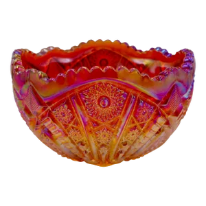 Vintage Orange and Amethyst Carnival Glass Bowl