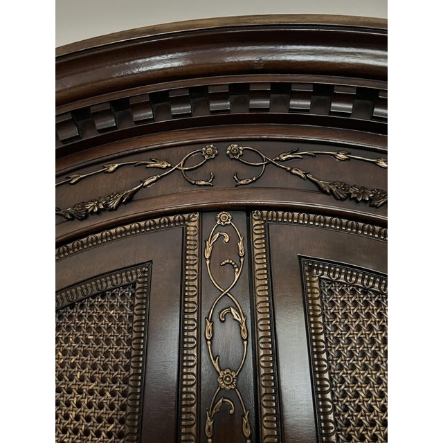 EJ Victor Late 20th Century Ej Victor French Louis XVI Style Wood and Cane Armoire For Sale - Image 4 of 12