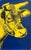 Original Pop Art Cow Yellow/Blue Poster after Andy Warhol, 1992 For Sale