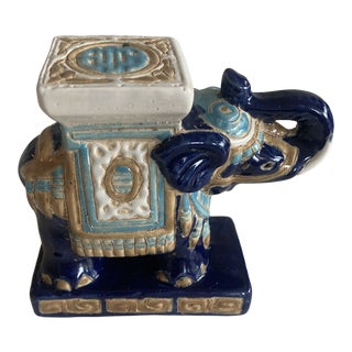 Vintage 1970s Elephant Bookend For Sale