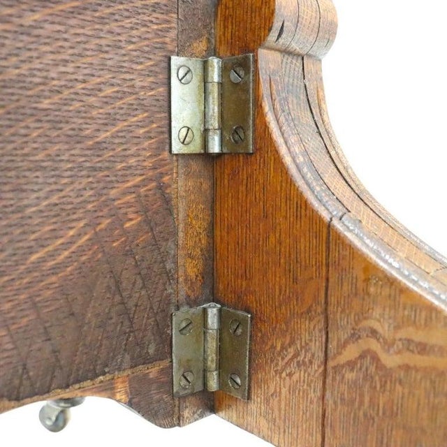 Wood Rj Horner Carved Oak Cheval Dressing Mirror C1920 For Sale - Image 7 of 14