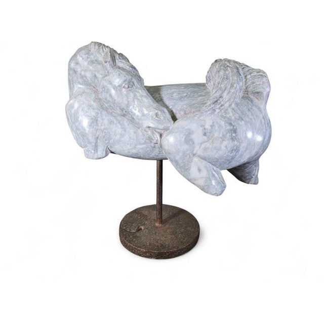 Gold Greek Horse After the Parthenon Friezes, 1940, Marble For Sale - Image 8 of 10