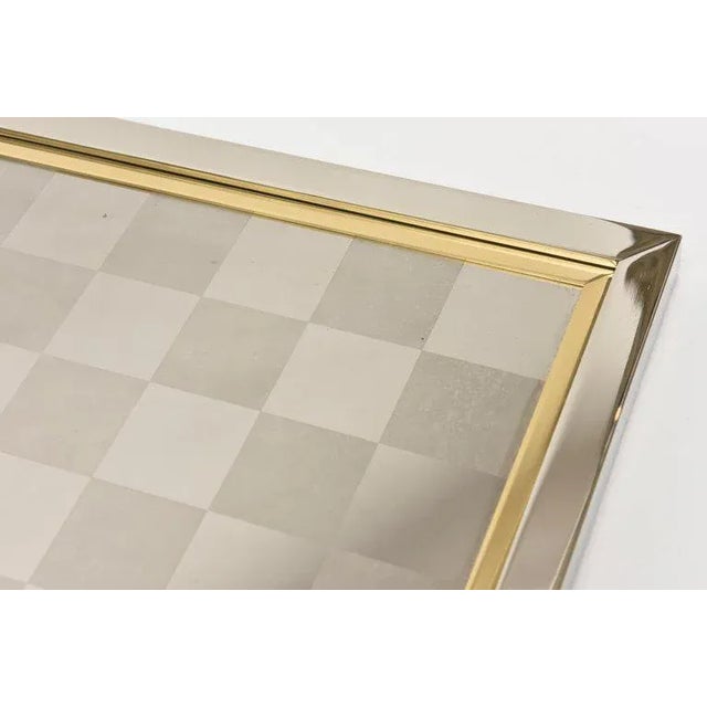 Vintage Romeo Rega Brass and Chrome Plated Sculptural Checkers Game Restored For Sale In Miami - Image 6 of 11