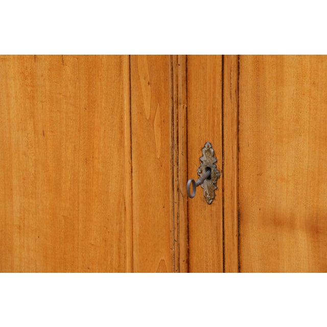 Antique Pine Vertiko Cabinet | Late 19th Century Solid Wood Cupboard With Drawers & Shelves | Rustic European Storage Cabinet For Sale - Image 16 of 18