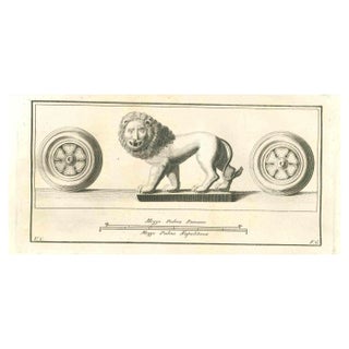 Vincenzo Campana, Ancient Roman Statues, Original Etching, 18th Century For Sale