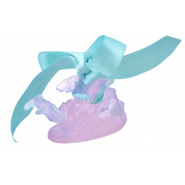 Daum Daum French Crystal Pink Angel For Sale - Image 4 of 5