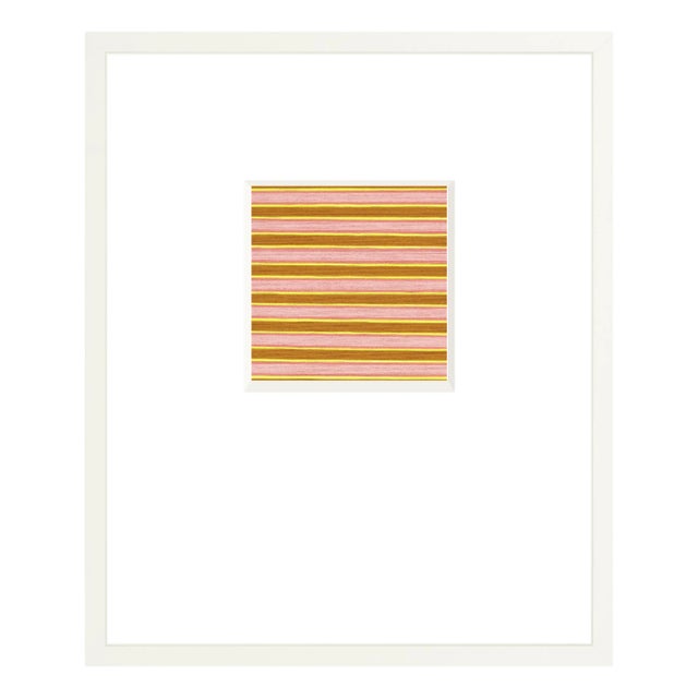 Little Bit of Neon - Fiber Art Fine Art Print _ Matted & Framed For Sale