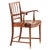 Armchair in Brass, Leather and Mahogany attributed to Jens Brøtterup, 1950s For Sale - Image 11 of 11