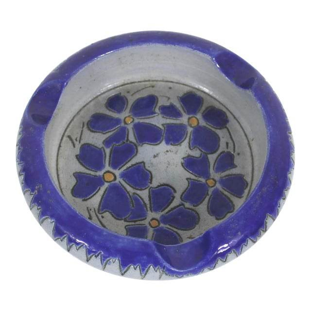 1970s Alsace Souvenir Ashtray Gres Au Sel Schmitter À Betschdorf Salt and Sandstone Ashtray Dish For Sale