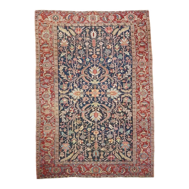 Antique Serapi Rug 8'8'' x 12'4'' For Sale