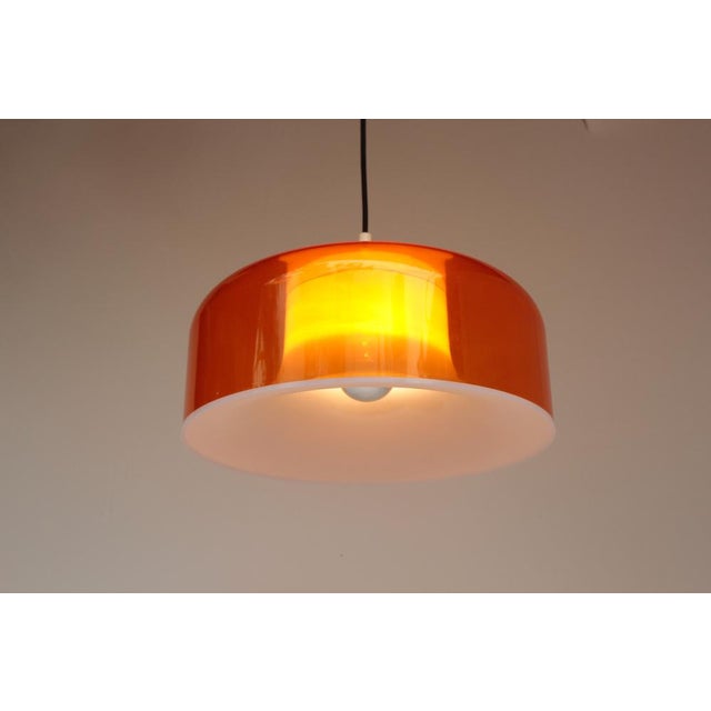 Space Age Orange Pendant Lamp, 1960s For Sale - Image 6 of 11