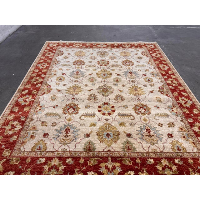 Gold 7ft 11 in X 10ft 1 Vasari Hand-Knotted Wool Area Rug For Sale - Image 8 of 12