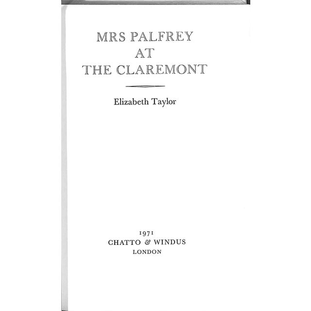Traditional "Mrs. Palfrey at the Claremont" Book 1971 Taylor, Elizabeth For Sale - Image 3 of 5