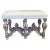 Venetian Style Polychrome and Gilt Hand Carved Wood Bench For Sale