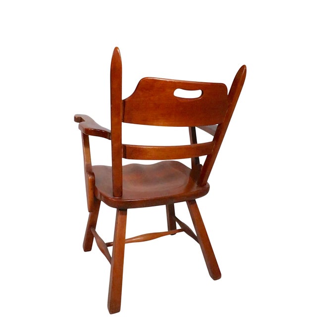 Wood Set of Six Herman DeVries Cushman Colonial Dining Chairs With Early Metal Tag For Sale - Image 7 of 17
