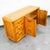 Wood Mid Century Modern Credenza Dresser Cabinet Solid Oak 3 Drawer Wood Brass Trim For Sale - Image 7 of 12
