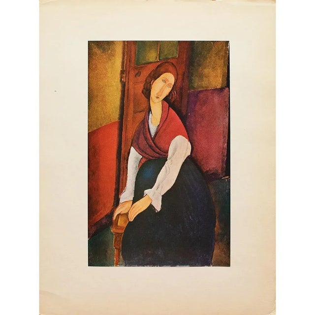 1940s After Amedeo Modigliani "Jeanne Hebuterne", First Edition Swiss Offset Lithograph For Sale In Dallas - Image 6 of 8