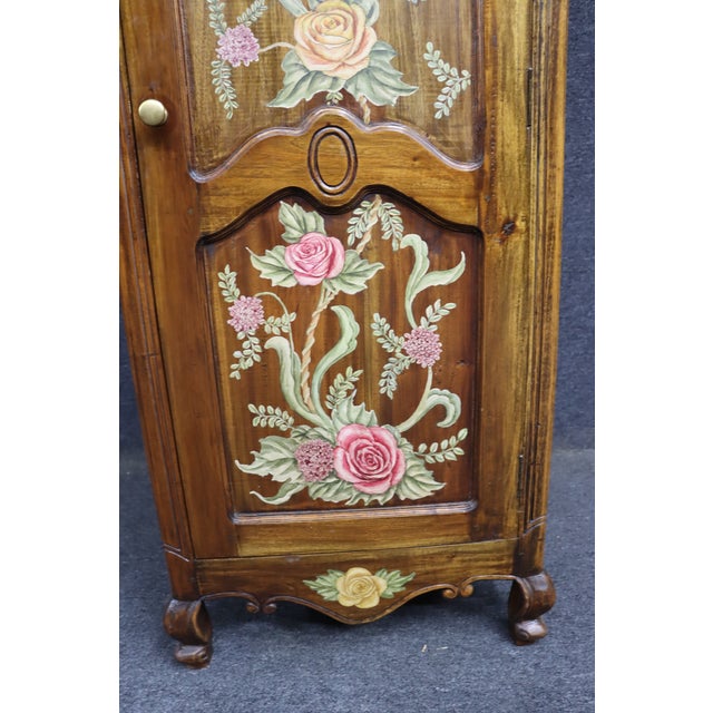 French Country Painted Cherry Chimney Cupboard For Sale - Image 13 of 13