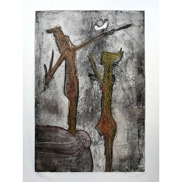 Personnages I - Original Lithograph by S. Matta - 1967 1967 For Sale