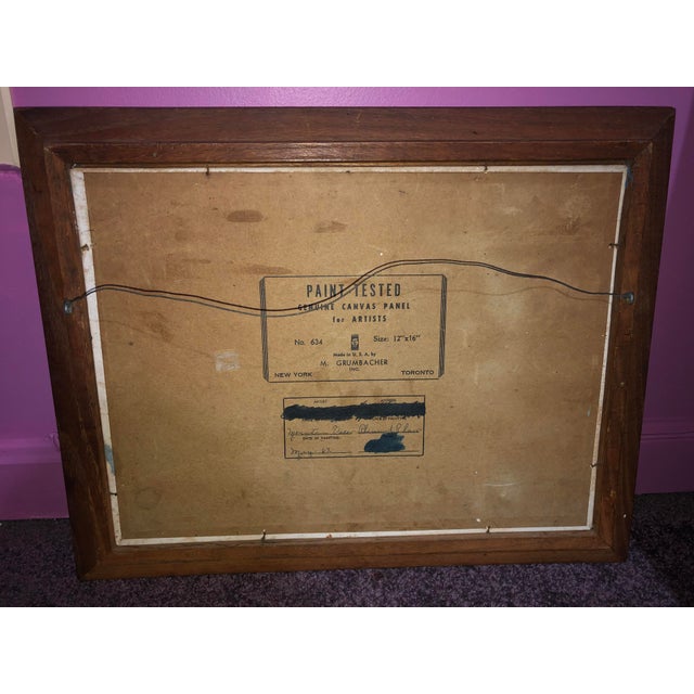 Early 20th Century Mid 20th Century Landscape Oil on Canvas Board Painting For Sale - Image 5 of 9