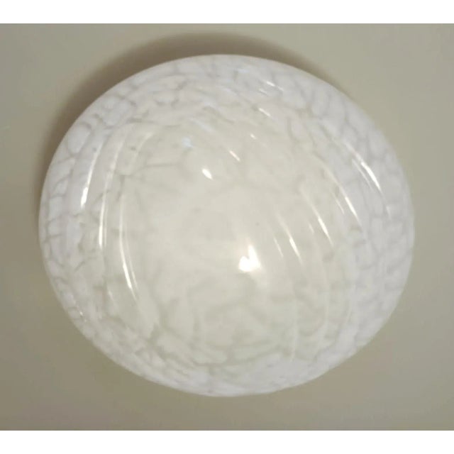Mid-Century Modern Milky White Murano Flush Mount For Sale - Image 3 of 10