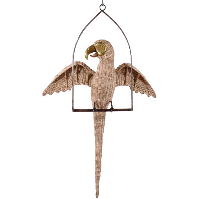 Tan Winged Parrot on Swing by Mario Lopez Torres For Sale - Image 8 of 8