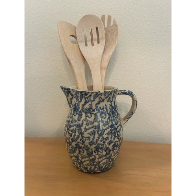 This Robinson Ramsbottom cobalt and blue pitcher will look great in your open shelf farmhouse kitchen. 1 Quart capacity...