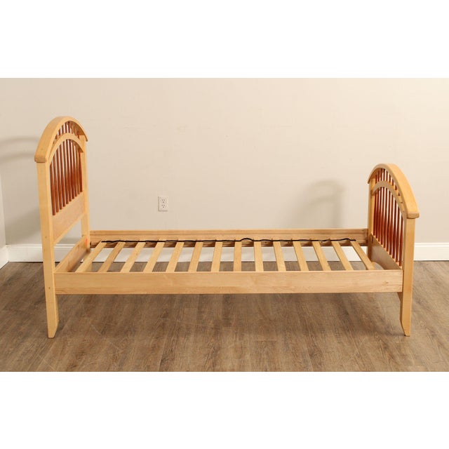 Vermont Precision Woodworks Maple Twin Size Spindle Bedframe For Sale In Philadelphia - Image 6 of 12