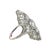 Antique Art Deco Platinum Diamond Filigree Cocktail Ring, Size 5 For Sale - Image 4 of 8