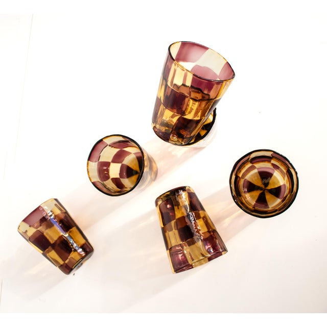 Tequila Drinking Set in Murano Glasses by Mariana Iskra for Ribes Studio, Set of 6 For Sale - Image 7 of 18