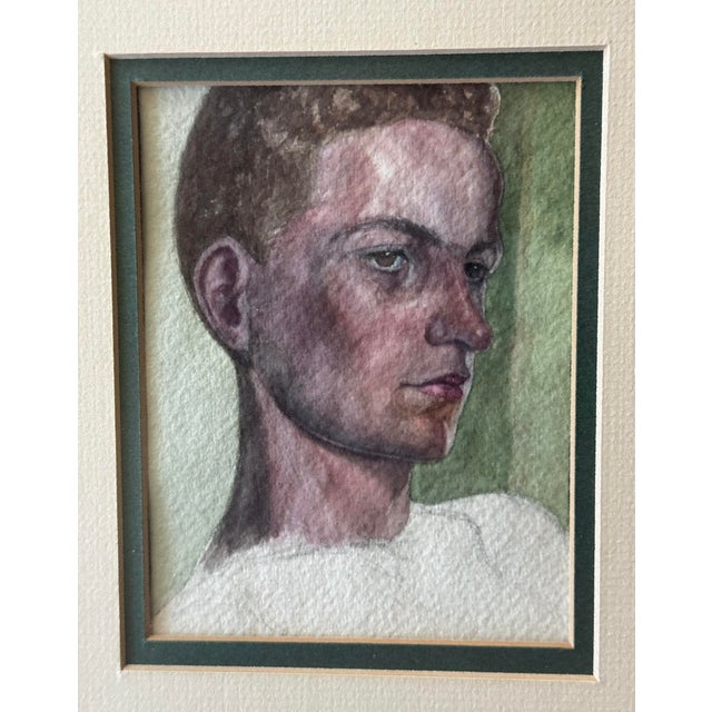 Portraiture Vintage Original Male Portrait, Framed For Sale - Image 3 of 9