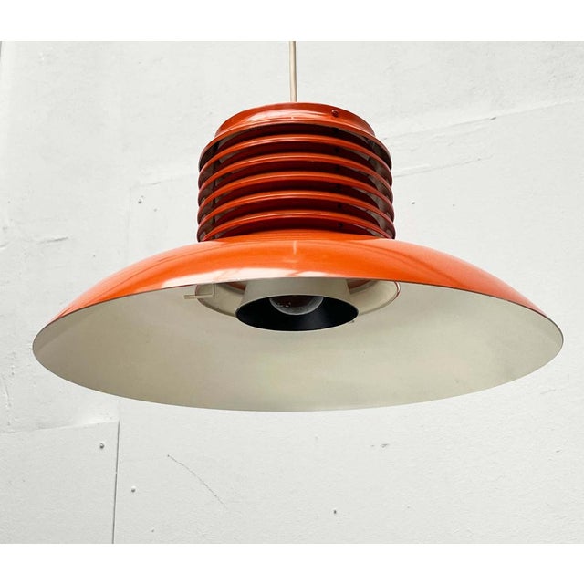 Mid-Century Modern German Space Age Orange Pendant Lamp, 1960s For Sale - Image 11 of 18