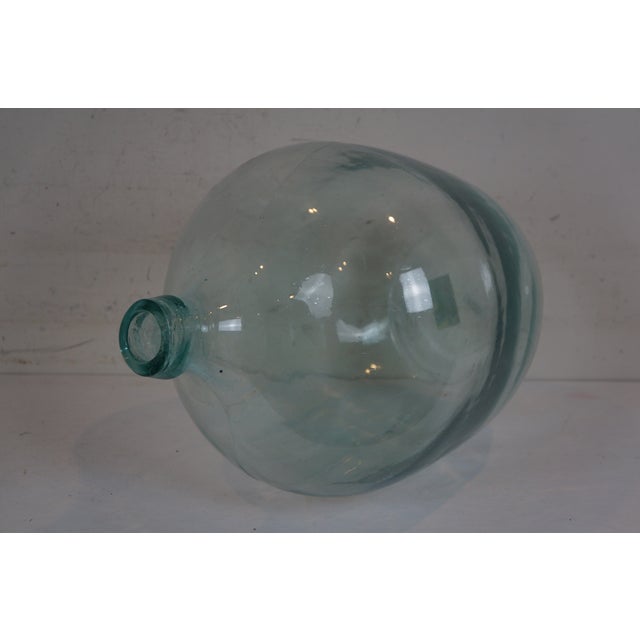 Vintage Romanian Blue Glass Balon Demijohn Wine 50L Bottle Jug Carboy For Sale - Image 10 of 12