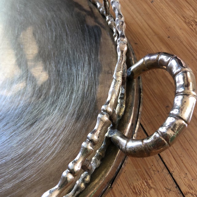 1970s Brass Golden Nesting Trays - a Pair For Sale - Image 4 of 9