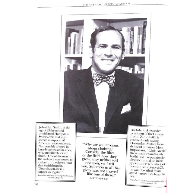White "The Official Preppy Yearbook Hampden-Sydney College Kaleidoscope" 1981 Birnbach, Lisa [Edited By] For Sale - Image 8 of 18