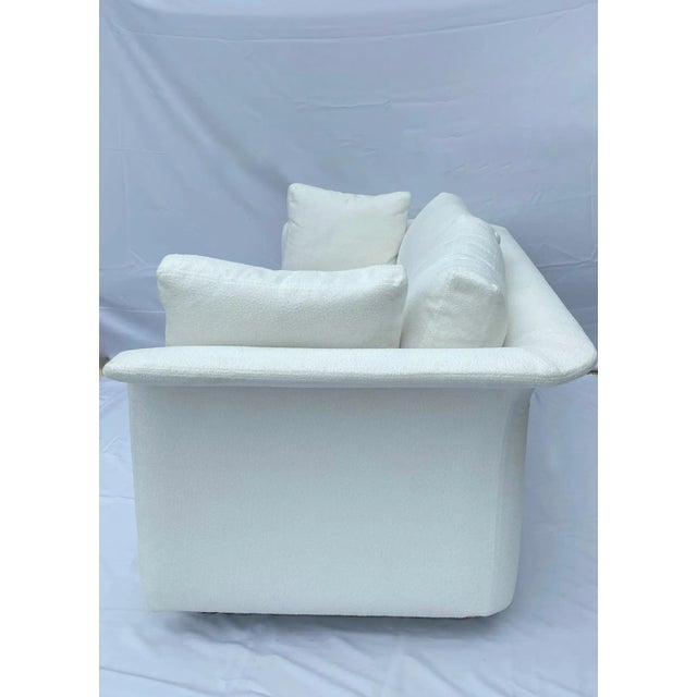 White Reupholstered Vintage White Sofa For Sale - Image 8 of 13