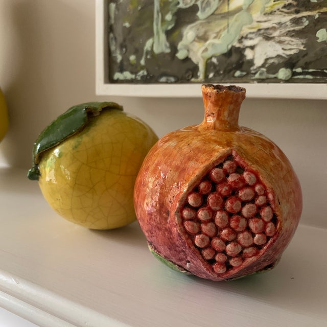 Italian Italian Ceramic Pomegranate (Only) For Sale - Image 3 of 11