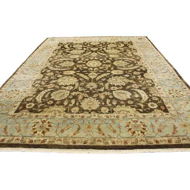 Modern Late 20th Century Vintage Earth-Tone Oushak Rug - 08'10 X 12'02 For Sale - Image 3 of 8