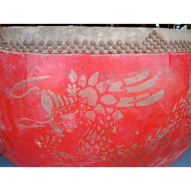 1930s Gigantic Asian Drum For Sale - Image 9 of 11