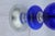 1990s Mid-Century Modern Cobalt Blue Glass Lamps Pair For Sale - Image 18 of 18