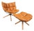 Set of Husk Lounge Chair and Ottoman in Cognac Leather from B&B Italia / C&B Italia For Sale