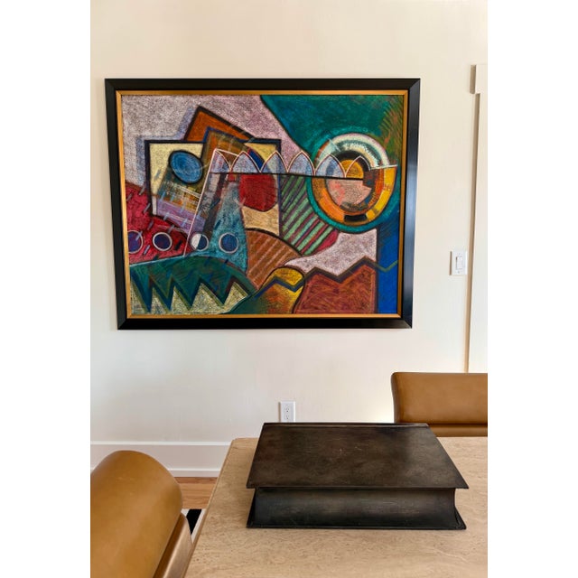 We are very pleased to offer a sculptural Italian Brutalist metal storage box, signed Italy, circa 1980s. Designed in the...