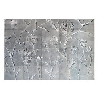 Decorative Wall Panel in White Carrara Marble by Bufalini Marmi For Sale