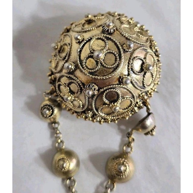 Silver Late 19th Century Swedish Silver Gilt Brooch from Peter Magnus Wallengren For Sale - Image 8 of 18