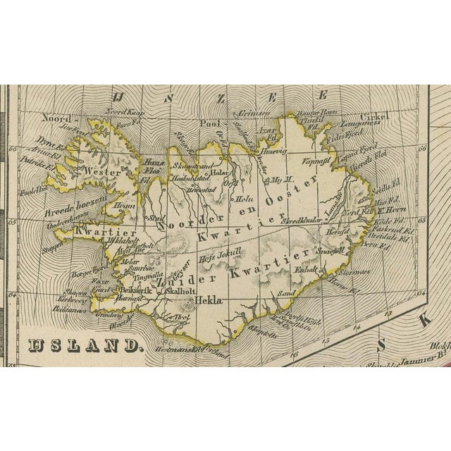 Title: map of denmark, schleswig, holstein and lauenburg – leiden 1876 : this 19th-century dutch map, titled “denemarken,...