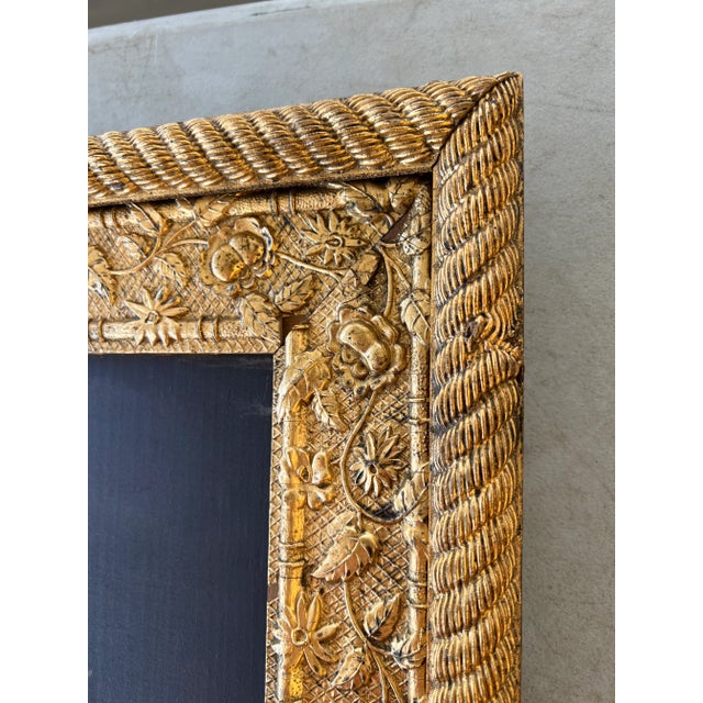 Antique Still Life Painting of Pansy Flowers in Gold-Leaf Frame For Sale - Image 4 of 8