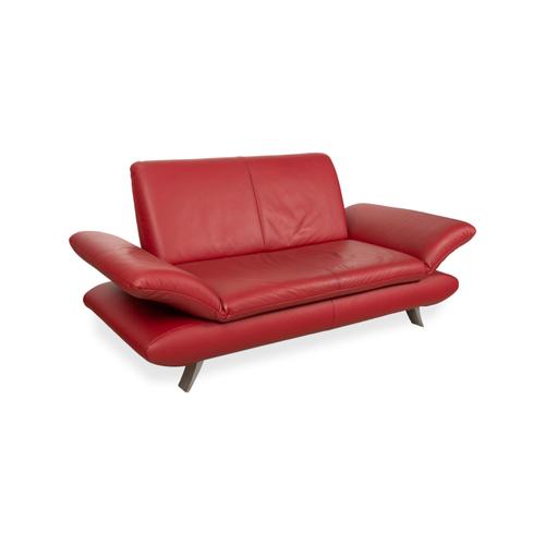 Sofas in Red Leather from Koinor Rossini, Set of 2 For Sale - Image 9 of 18