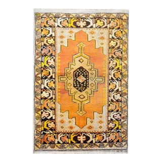 Vintage Turkish Oushak Rug For Sale